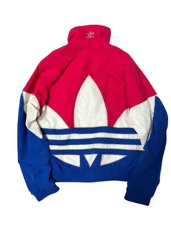 adidas ナイロンジャケット　ビッグロゴ　トレフォイル　S