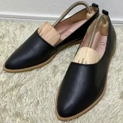 美品✨ DIANA アルテミス　フラットパンプス　スリッポン　レザー　ブラック