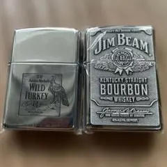【未使用品２個セット】zippo 2002年ワイルドターキー2018年ジムビーム