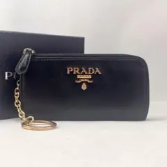 プラダ PRADA サフィアーノ キーリング付 コインケース 箱付0125-⑤