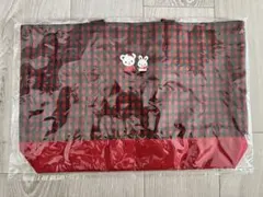 【新品】ファミリア　レッスンバッグ　赤　チェック