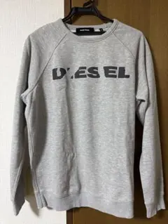 DIESEL ディーゼル スウェット トレーナー グレー ロゴ M