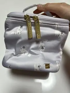 ジェラートピケ　ポーチ　コスメポーチ　猫