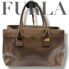 FURLA フルラ トートバッグ レザー グレージュ シンプル 肩掛け 通勤