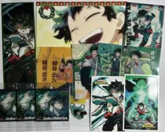 ヒロアカ 緑谷出久 セット ロングステッカー クリアカード ウエハースシール