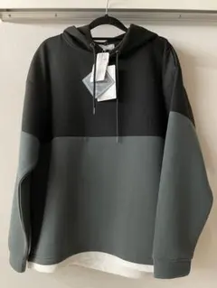 CREATION CUBE 重ね着風 パーカー M