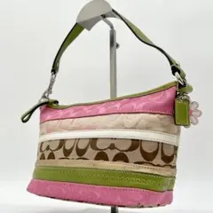 COACH ワンショルダー ハンドバッグ シグネチャー パッチワーク ホーボー