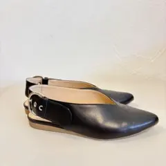 【美品】FABIO RUSCONI バックベルト　フラットシューズ