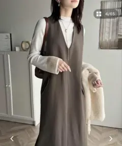 classicalelf ポケット付Vネックワンピース