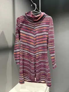 オンブレボーダーニットワンピース