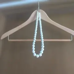 ホワイトパール風ダブルストランドネックレス