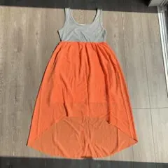 moussy ワンピース FREE オレンジ×グレー ノースリーブ 美品Y2Kのサムネイル