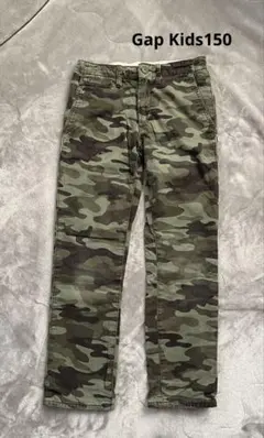Gap kids迷彩柄ロングパンツ 150 ウエスト調節可