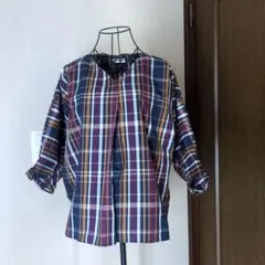 DRESKIP ドレスキップ　ブラウス　5分袖 7分袖　チェックシャツ