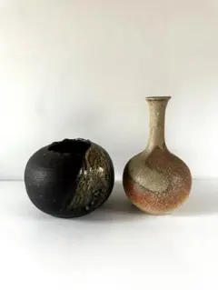 備前焼 瓢箪型徳利2個セット 陶正園 木村陶峰 岡山伝統工芸品 酒器