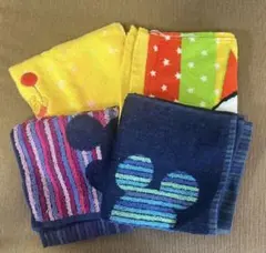 ミッキーマウスデザイン タオル 4枚セット