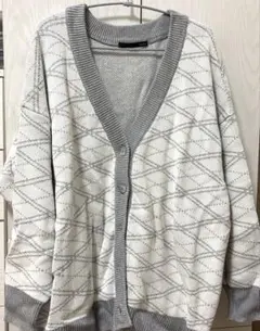 Heather ダイヤモンドパターン カーディガン