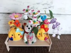 梅雨作品⋆̩☂︎*̣̩.てるてる坊主気球♡かえるの歌♪♪羊毛フェルト