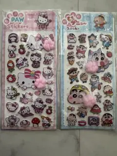 値下‼️【 新品未使用 】キャラクターシール3枚セット キティ クレしん マイメロ