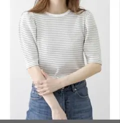 パフスリーブワッフルボーダーTシャツSonnyLabelのサムネイル