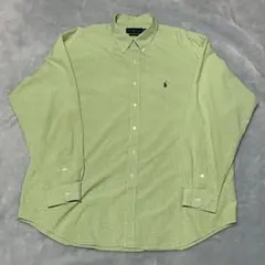 Ralph Lauren 長袖 ボタンダウンギンガムチェックシャツ 中古品