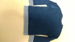 ネイビー ボーダーリブ トレーナー 130cm