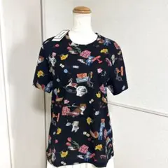 新品未使用タグ付　日本製ポール&ジョーTシャツ　おもちゃ箱プリントブラック　Mのサムネイル