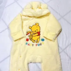 プーさん カバーオール もこもこ 50-80cm 冬服 ディズニー