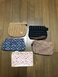 ポーチいろいろ5点セット お買い得 お買い得品