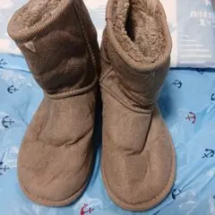 ブラウンファー裏地ショートブーツ