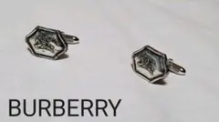 正規レア バーバリー 騎士 ヘリテージ ホース ヘキサゴンSVカフス ロゴボタン