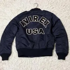 【美品】✨ AVIREX フライトジャケット アーチロゴ コマーシャルロゴ S
