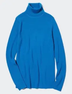 ［UNIQLO］＊メリノリブタートルネックセーター＊BLUE / XL