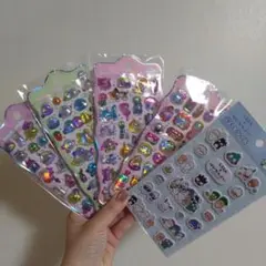 A7 6穴 透明リングバインダー 2個 シール5枚 セット