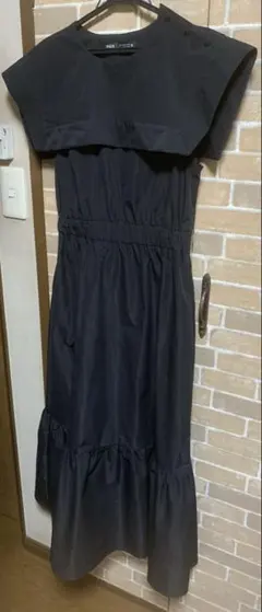 ZARA ブラック セーラー ロングワンピース S