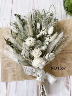 SALE ドライフラワースワッグ❁⃘ラムズイヤーナチュラル❁⃘リボン変更可【33㎝】