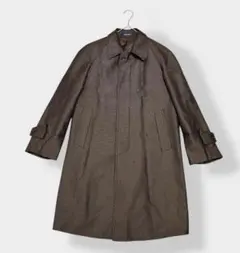 ブラウン ストライプ ロングコート