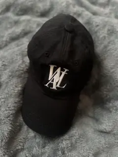 wooalong ロゴ刺繍 黒キャップ Sサイズ