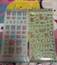 スイマーPVC 立体シール【SWIMMER】2枚セット　Q