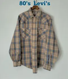 80's Levi's 長袖シャツ　ウエスタンシャツ オンブレチェック