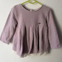 プティマイン　チュニック パープル 長袖　100cm