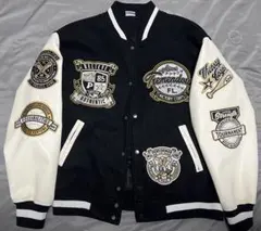 美品！刺繍入りスタジャン Ｌサイズ 黒/白