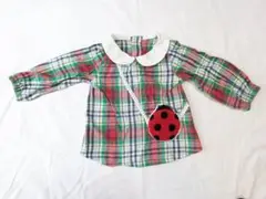 インセクトコレクション てんとう虫 ポケット付き チェックシャツ S