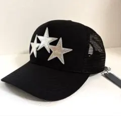 新品AMIRI スターパッチ メッシュキャップ ブラック - メルカリ