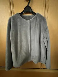 グレー ノーカラージャケット サイズXL