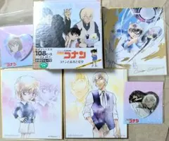 名探偵コナン　灰原哀 コナン 安室透 ハート型缶バッジ ミニ色紙 パズル