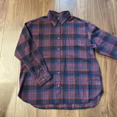 UNIQLO 長袖シャツ XL 赤と黒のチェック