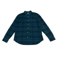 ギャップ　GAPグリーン系チェック柄長袖シャツ