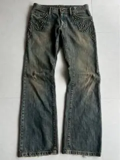 tetei ど根性EGO TRIPPINGデニムハーフパンツ 希少モデル　一点物 tetei ど根性EGO TRIPPINGデニムハーフパンツ 希少モデル - メルカリ