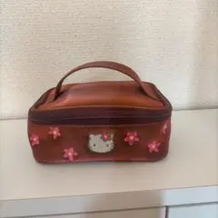 1990年代　ハローキティ刺繍ブラウンポーチ